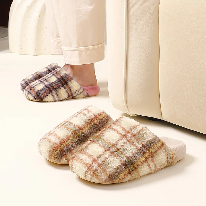 Cotton slippers women's winter new indoor home cute furry warm couple slippers winter - Image 5