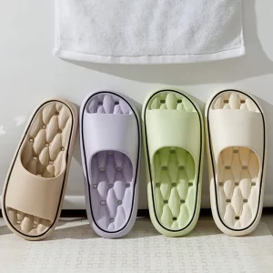 Leaky slippers for men new summer indoor home bathroom bath non-slip slippers for women couple hollow