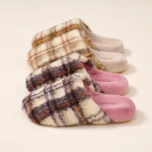 Cotton slippers women's winter new indoor home cute furry warm couple slippers winter